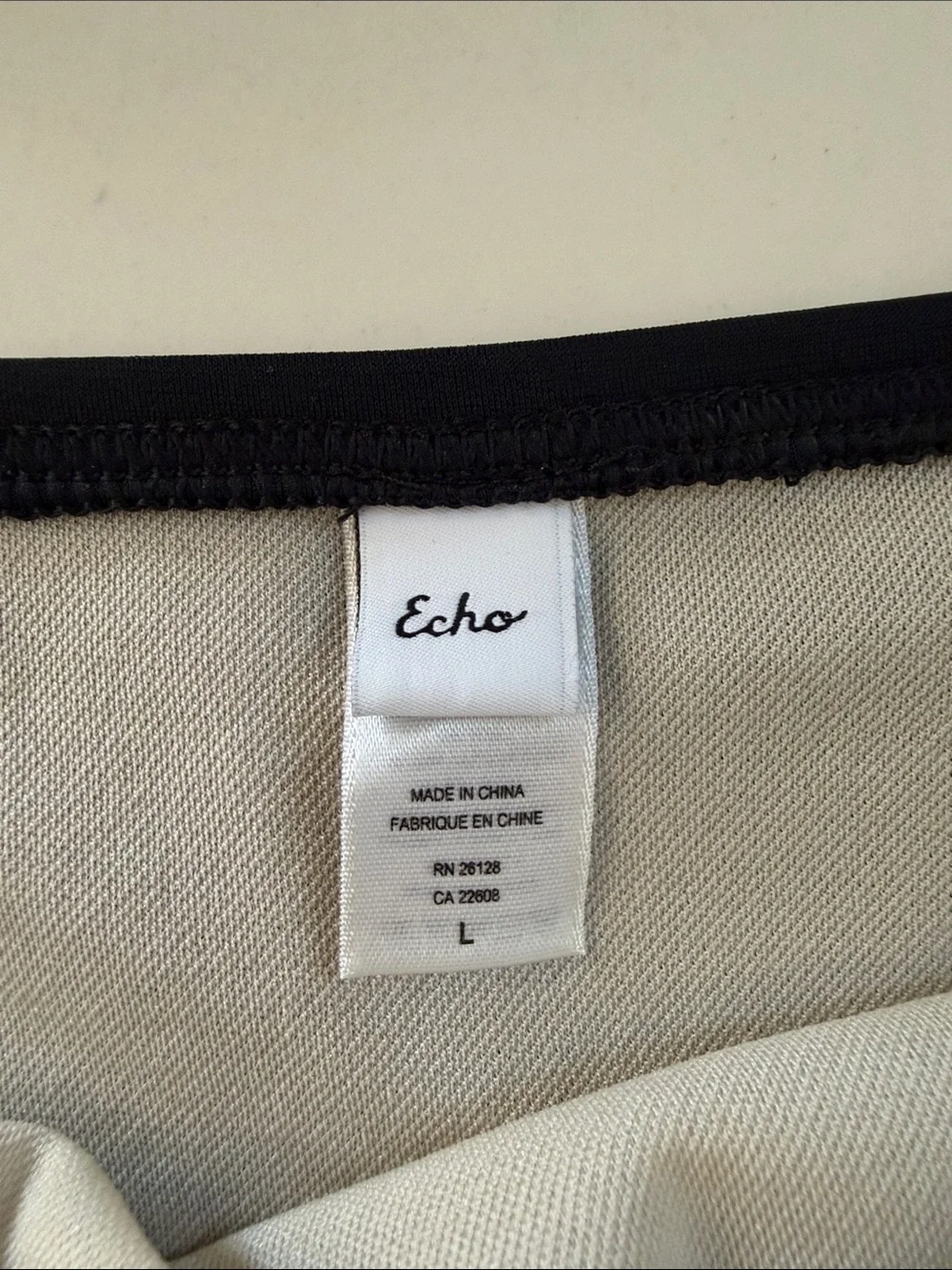 Echo Black White Bandeau Bikini Set strapless sz L swimsuit pinup style - Picture 2 of 7